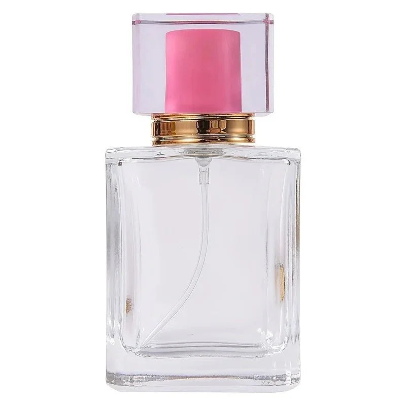 50ml Transparent Glass Perfume Bottle – Refillable & Portable Spray - Cindorium
