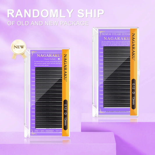 AGARAKU Classic Lash Extensions – 16‑Row Matte Black