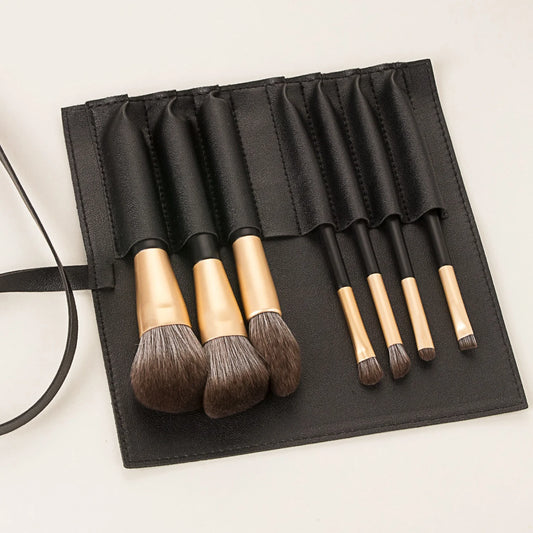 Wholesale Customized Logo Professional Makeup Brush Set Synthetic Vegan 9pcs Makeup Brushes with PU Case Cindorium