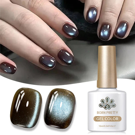 BORN PRETTY Cat Magnetic Gel Polish – Brown Blue, UV LED Nail Art BORN PRETTY Official Store