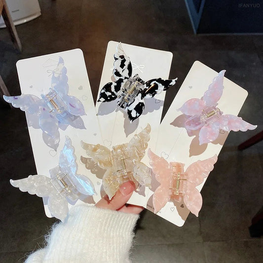 Acetate Butterfly Hair Claw – Colorful, Retro French Styling Accessory TWO LEMON Store