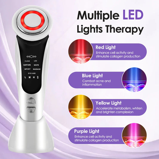 Multifunctional EMS Facial Massager – LED Skin Rejuvenation & Lifting Dev