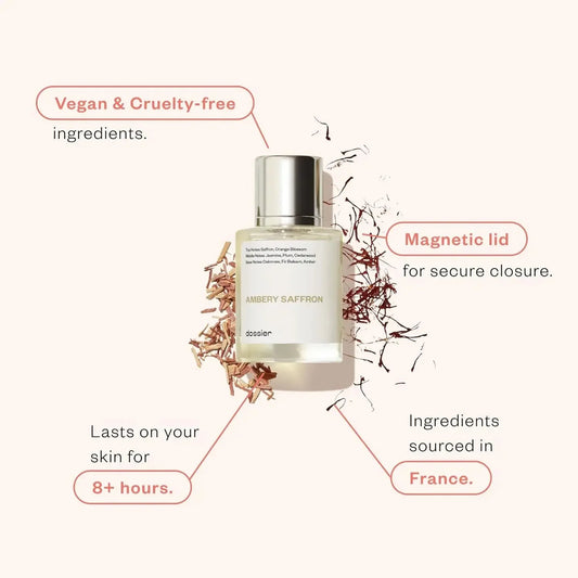 Dossier Ambery Saffron | 1.7 Fl Oz Eau de Parfum – Inspired by Baccarat Rouge 540 - Cindorium