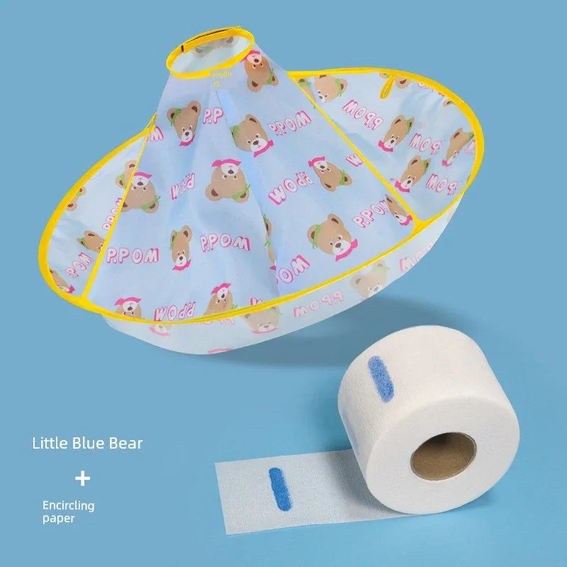 Kids Haircut Shawl Bib – Hair - Free Cloak for Baby Haircuts | 360° Wrap - Cindorium