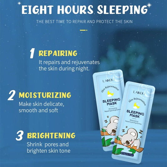 LAIKOU 5pcs Hydrating & Brightening Sleeping Masks - Cindorium