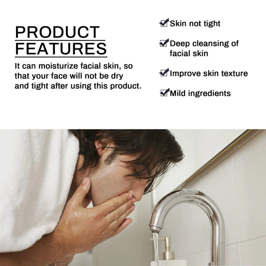 Men’s Daily Face Wash – Deep Cleansing, Oil Control & Acne Removal Cleanser - Cindorium