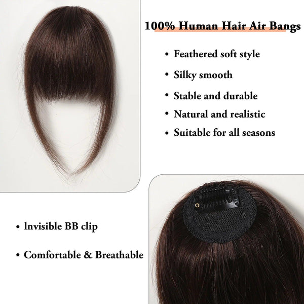 Clip in Bangs Fringe with 100% Human Hair - Cindorium