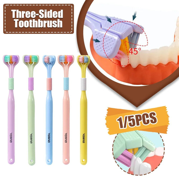 3D Stereo Three - Sided Soft Hair Toothbrushfor - Cindorium