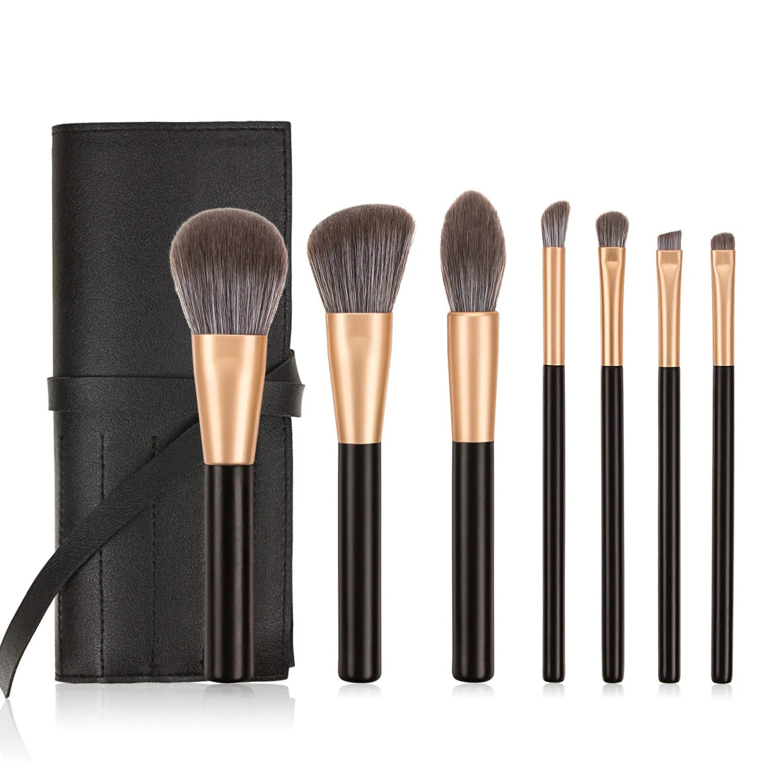 Wholesale Customized Logo Professional Makeup Brush Set Synthetic Vegan 9pcs Makeup Brushes with PU Case  Cindorium