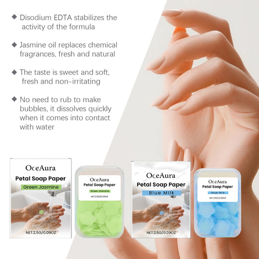 Portable Flower Petal Hand Soap Tablets – Gentle, Dissolvable Travel Hand Wash