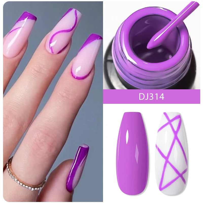 MEET ACROSS Metallic 5ml Nail Art Gel Polish - Cindorium