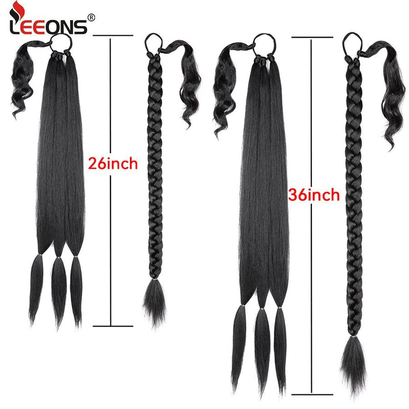 Long Synthetic Braided Ponytail Extension - Cindorium