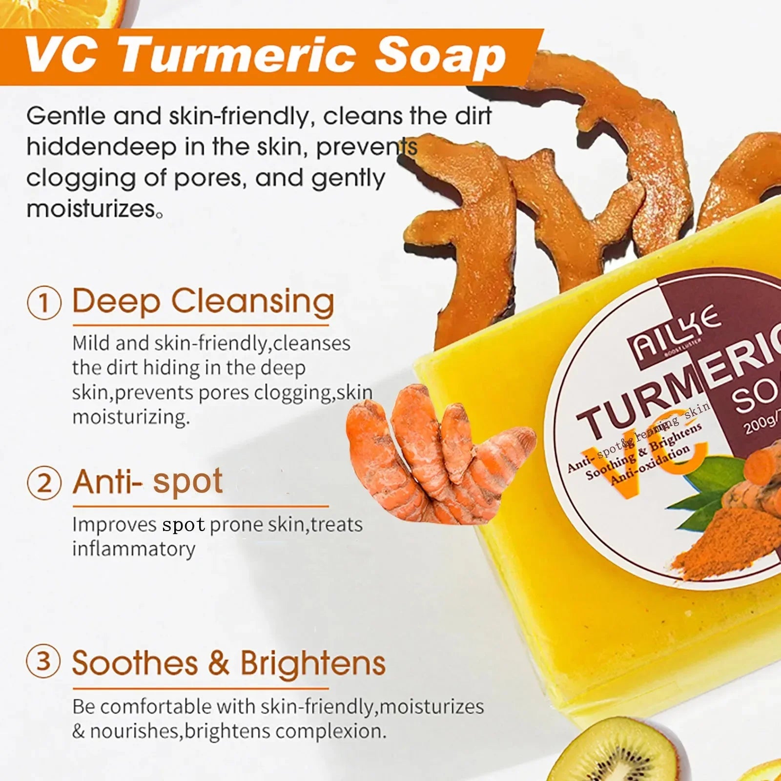 AILKE Organic Turmeric Skin Care Set – Brightens, Clears & Evens Tone AILKE Official Store