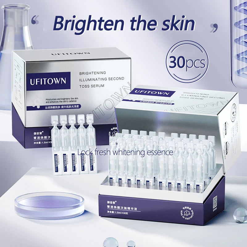 Arbutin Niacinamide Whitening Face Serum Remove Dark Spots Melanin Brighten Shrink Pores  Moisturizing Fade Fine Lines 30Pcs/set MICILNK Store