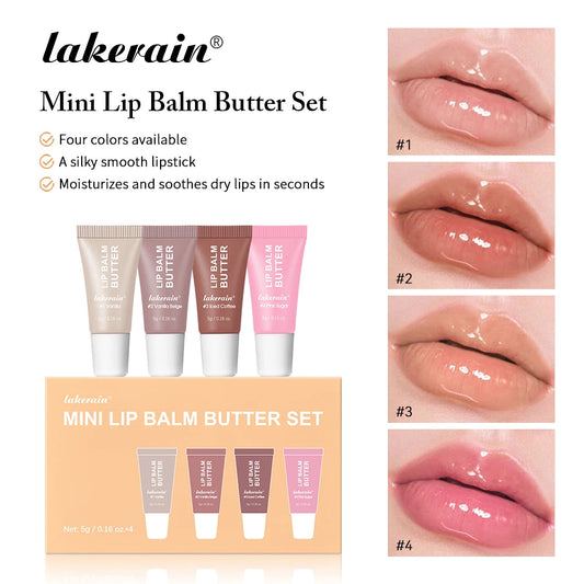 Summer Butter Mini Lip Balm Travel Kit – Buttery Moisturizing Tinted Lip Balm Set for All Skin Types