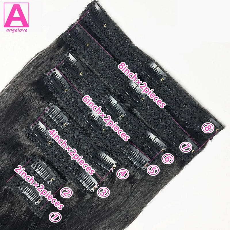 Straight Clip In Hair Extension -Human Hair - Cindorium