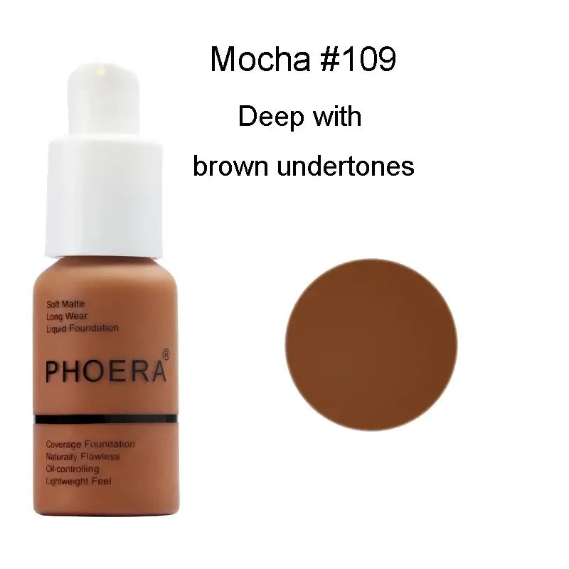 PHOERA Liquid Foundation 30ml - Oil-control Concealer Set - Cindorium