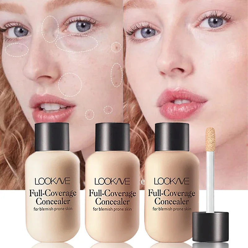 Waterproof Liquid Concealer – Full Coverage for Acne & Dark Circles GraceCavally Store