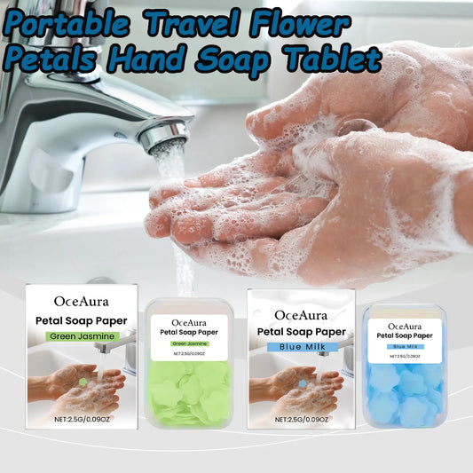 Portable Flower Petal Hand Soap Tablets – Gentle, Dissolvable Travel Hand Wash