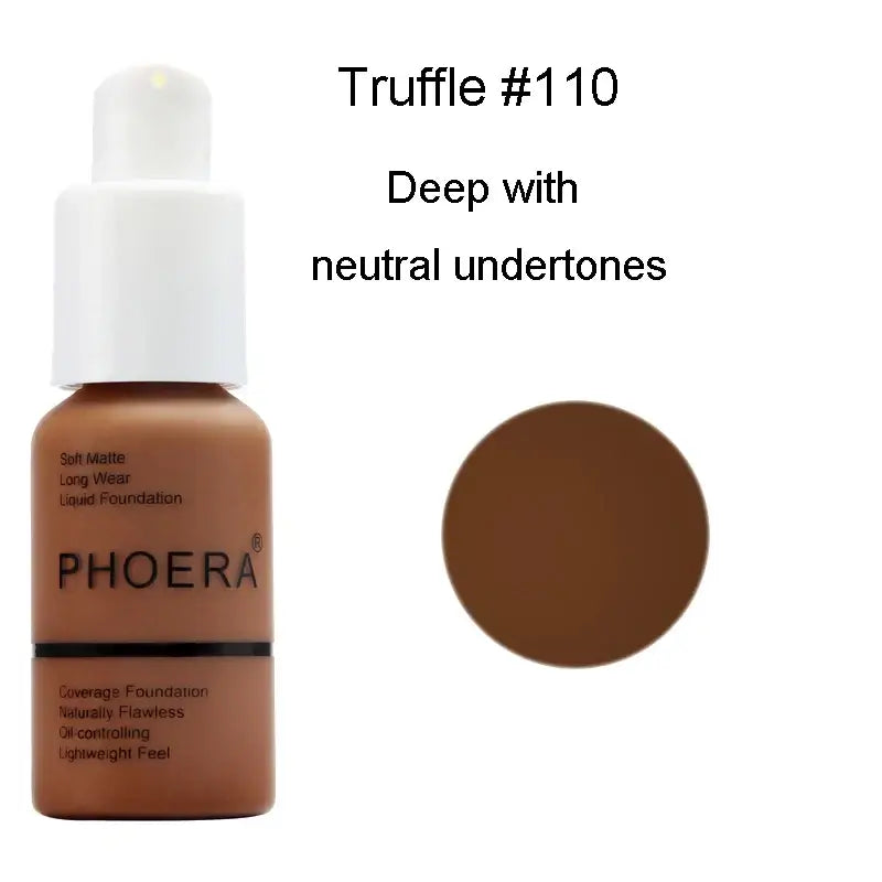 PHOERA Liquid Foundation 30ml - Oil-control Concealer Set - Cindorium