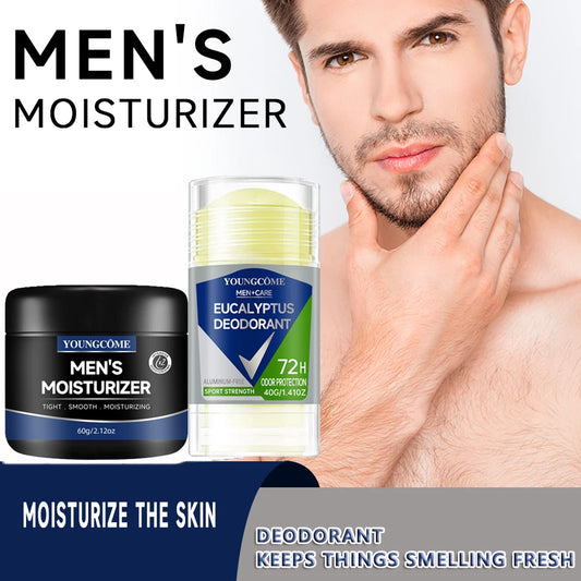 Men’s 2‑in‑1 Moisturizer & Deodorant Set – 72H Hydration & Anti‑Odor