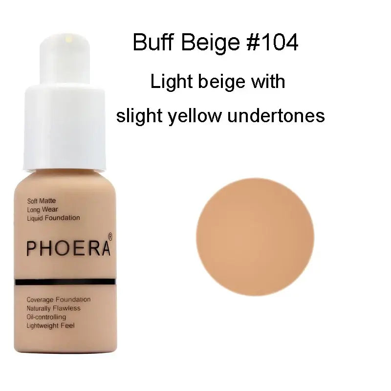 PHOERA Liquid Foundation 30ml - Oil-control Concealer Set - Cindorium