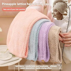 Pineapple Dry Hair Microfiber Shower Cap - Cindorium