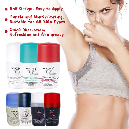 Vichy Natural Deodorant with Moisturizers – Sensitive‑Skin Safe, Long‑Lasting Freshness (50ml Travel Size)