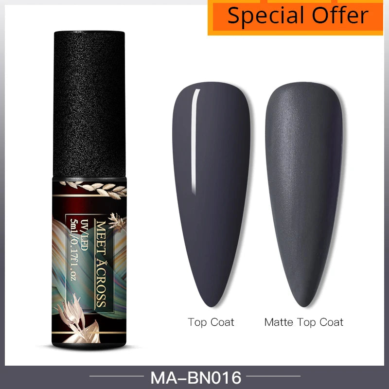 MEET ACROSS Metallic 5ml Nail Art Gel Polish - Cindorium