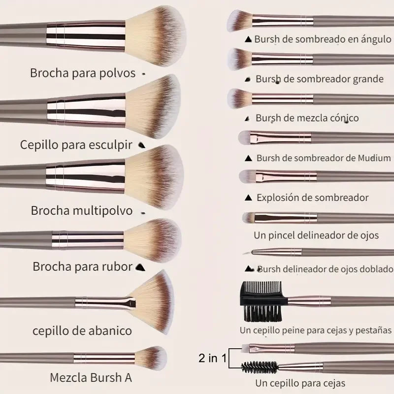 Professional 3-20 Pcs Makeup Brushes Set - Cindorium