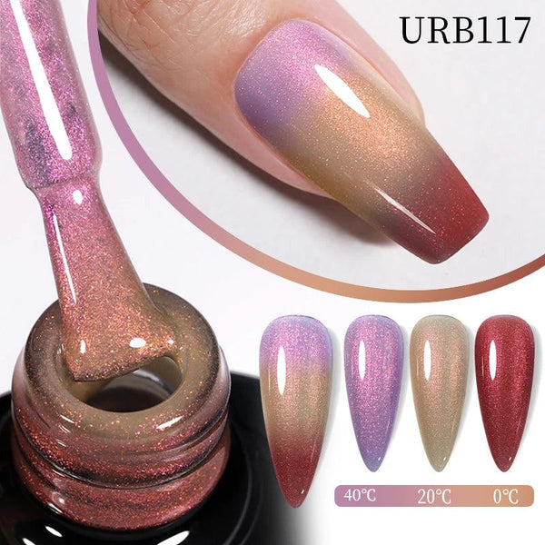 UR SUGAR's Auroras Glitter Thermal Gel Polish - Cindorium