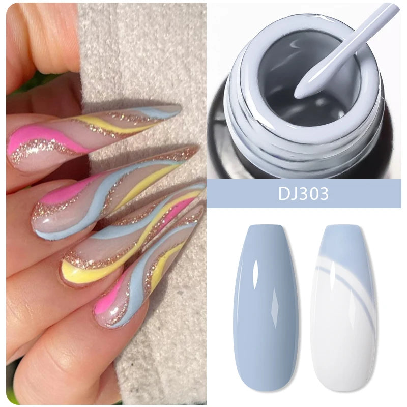 MEET ACROSS Metallic 5ml Nail Art Gel Polish - Cindorium