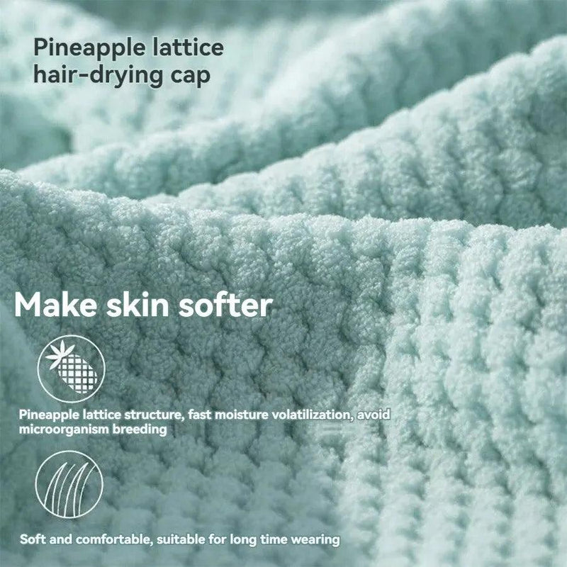 Pineapple Dry Hair Microfiber Shower Cap - Cindorium