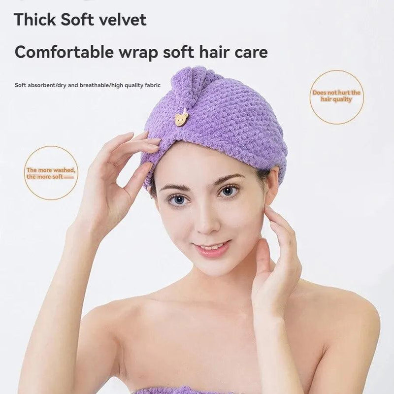 Pineapple Dry Hair Microfiber Shower Cap - Cindorium