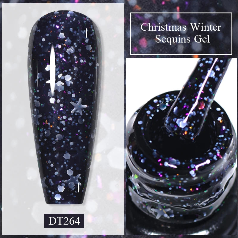 MEET ACROSS Metallic 5ml Nail Art Gel Polish - Cindorium