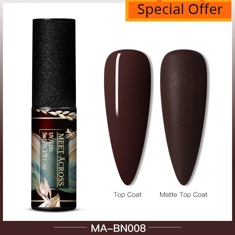 MEET ACROSS Metallic 5ml Nail Art Gel Polish - Cindorium