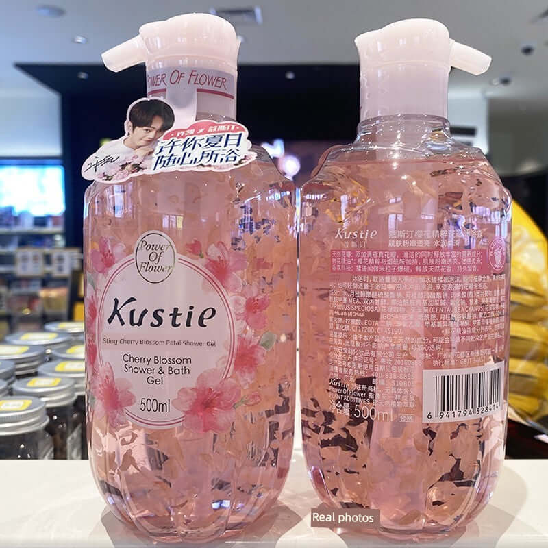 Kustie Essence Cherry Blossom Petal Shower Gel - Cindorium