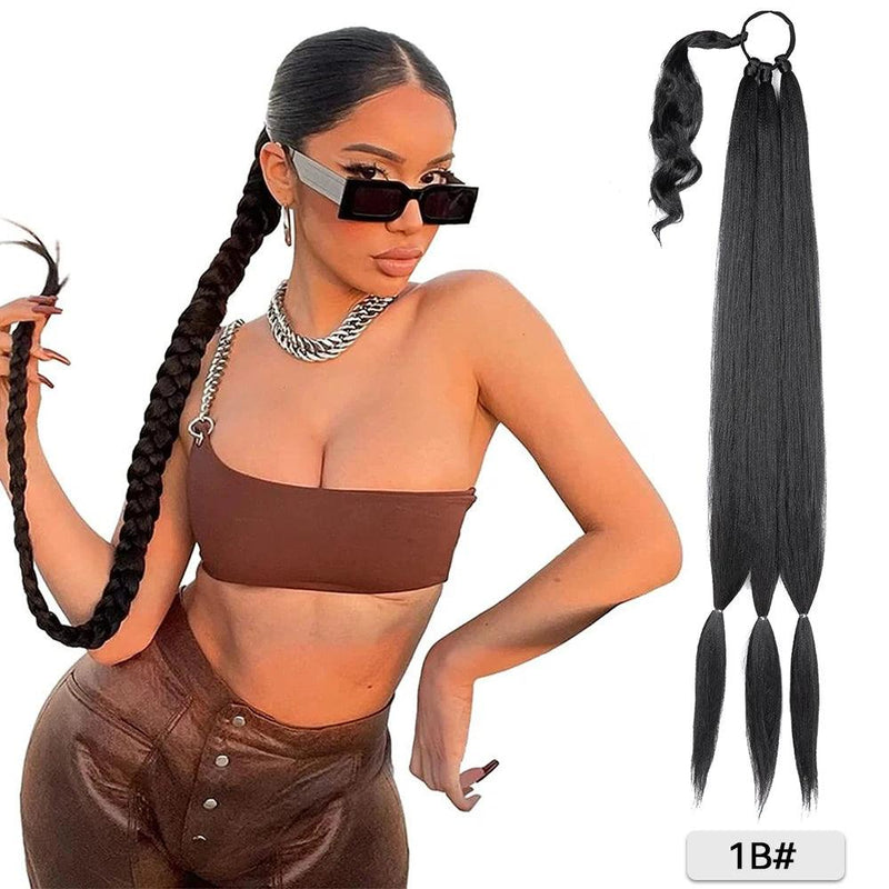 Long Synthetic Braided Ponytail Extension - Cindorium