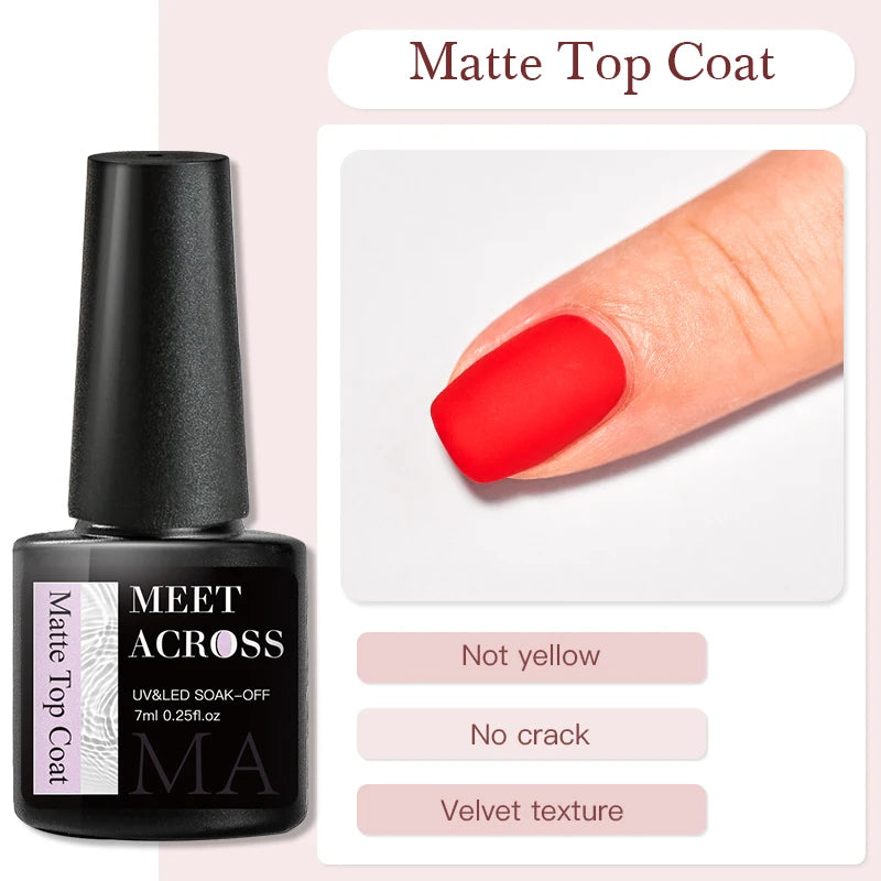 MEET ACROSS Metallic 5ml Nail Art Gel Polish - Cindorium