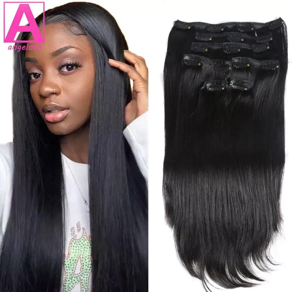 Straight Clip In Hair Extension -Human Hair - Cindorium