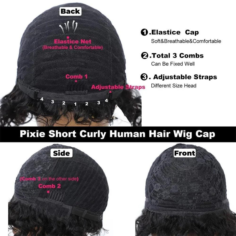 Afro Rose Curly Wigs with Bang Short Bouncy - Cindorium