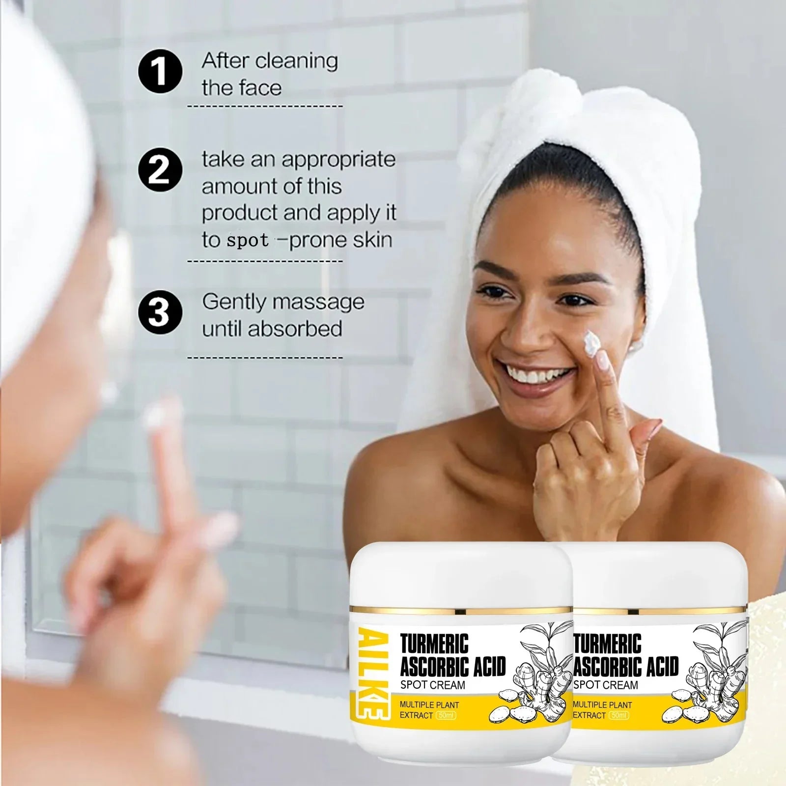 AILKE Organic Turmeric Skin Care Set – Brightens, Clears & Evens Tone - Cindorium