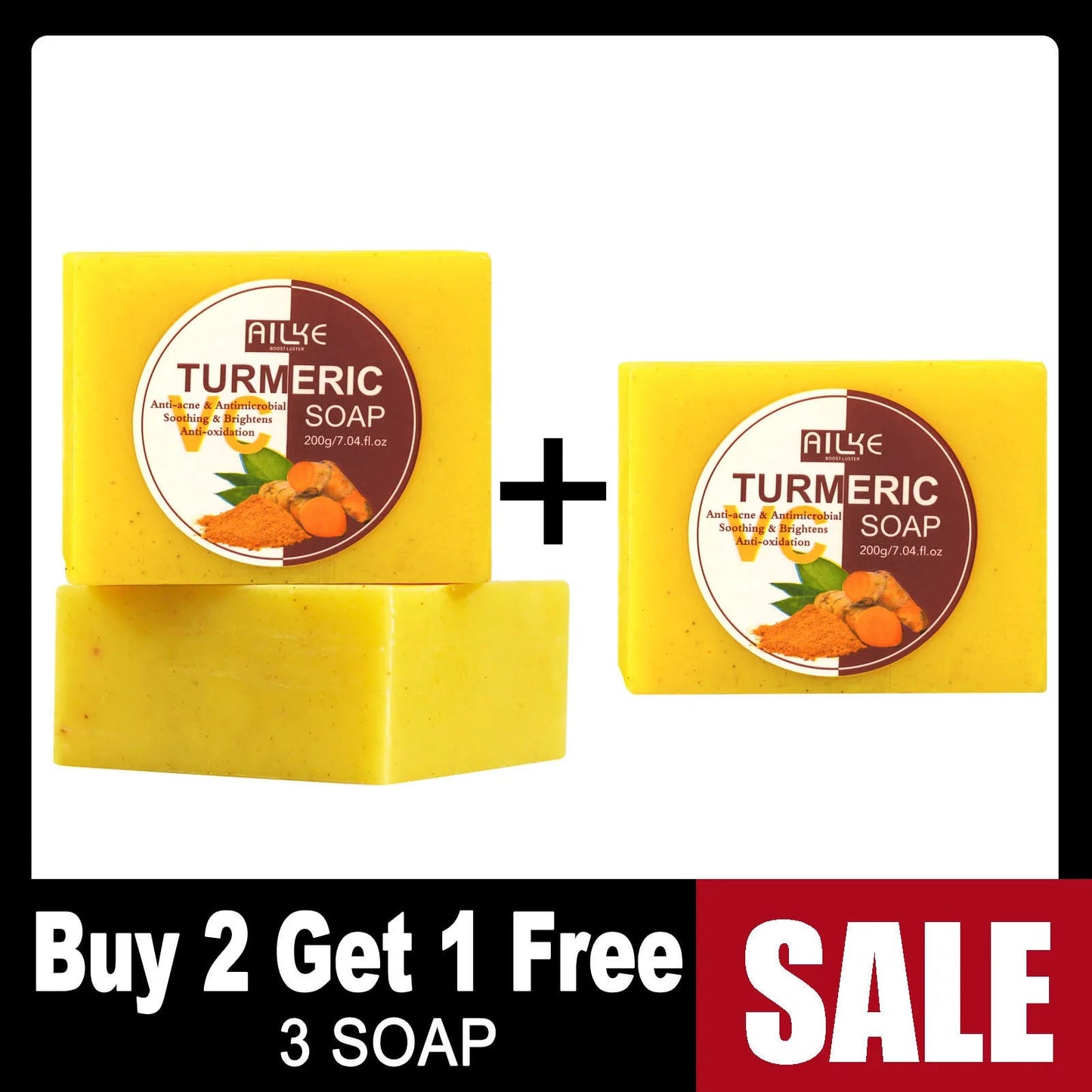 AILKE Organic Turmeric Skin Care Set – Brightens, Clears & Evens Tone - Cindorium