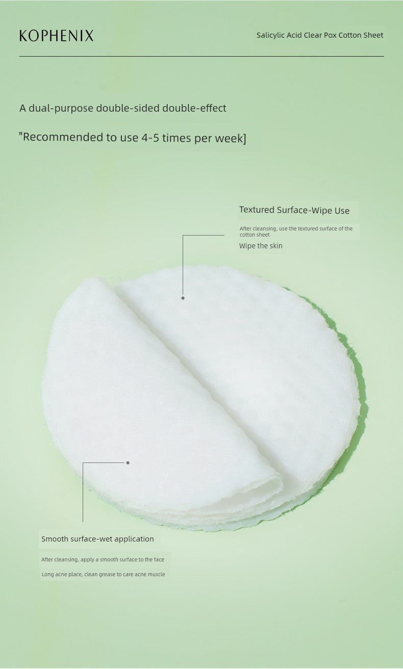 Anti - Acne Cotton Cloth 60 Wiper Blades Acid Closed Blackhead Acne Wet Compress Cotton - Cindorium