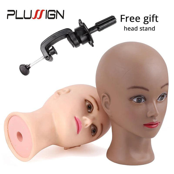 Bald Mannequin Head With Clamp - Cindorium