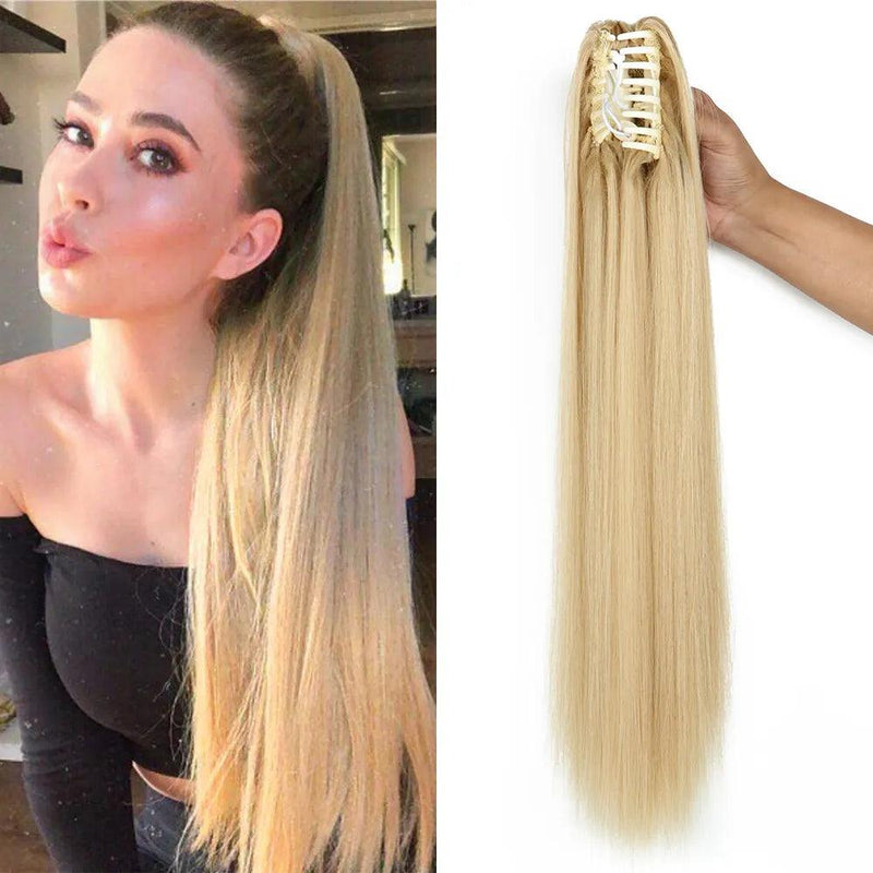 Claw Clip On Long Straight Ponytail Hair Extension - Cindorium