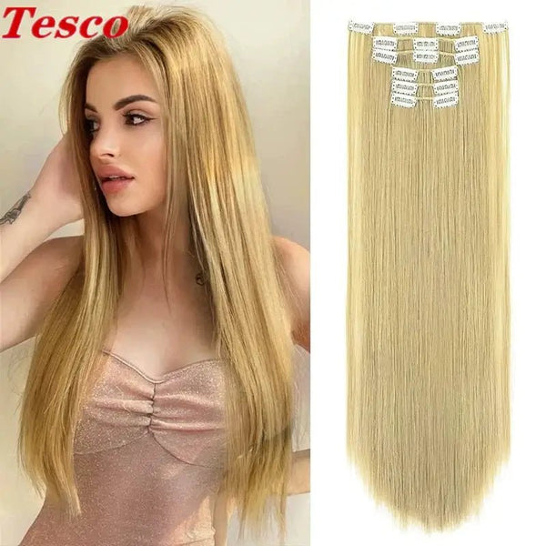 Clip - in Hair Extensions - Straight hair Color extension - Cindorium