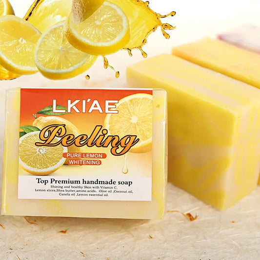 LKIAE Lemon Whitening Soap – 150g Cold Processed Bar for Face & Body, Acne & Oil Control - Cindorium