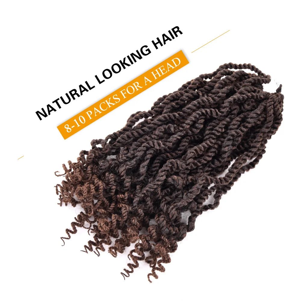 Silike 12" Senegalese Twist Crochet Hair – Curly Ends, 3X Kinky Braids - Cindorium