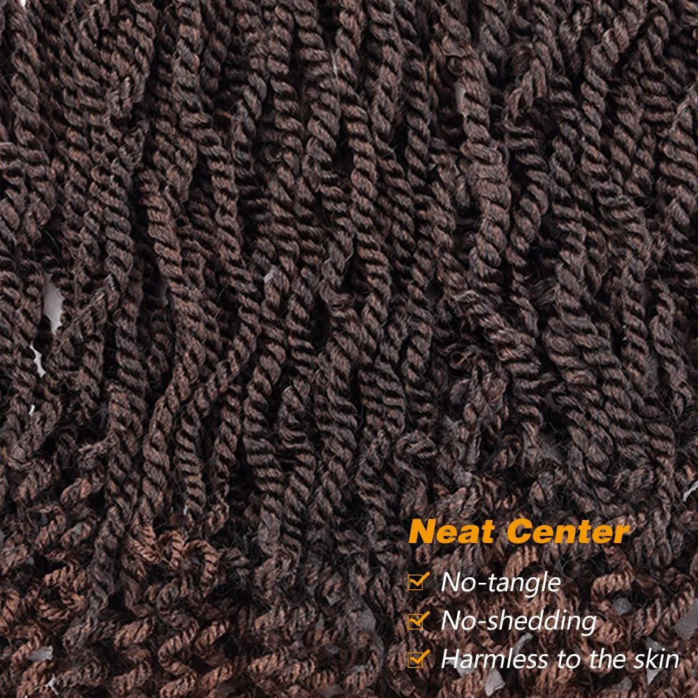 Silike 12" Senegalese Twist Crochet Hair – Curly Ends, 3X Kinky Braids - Cindorium